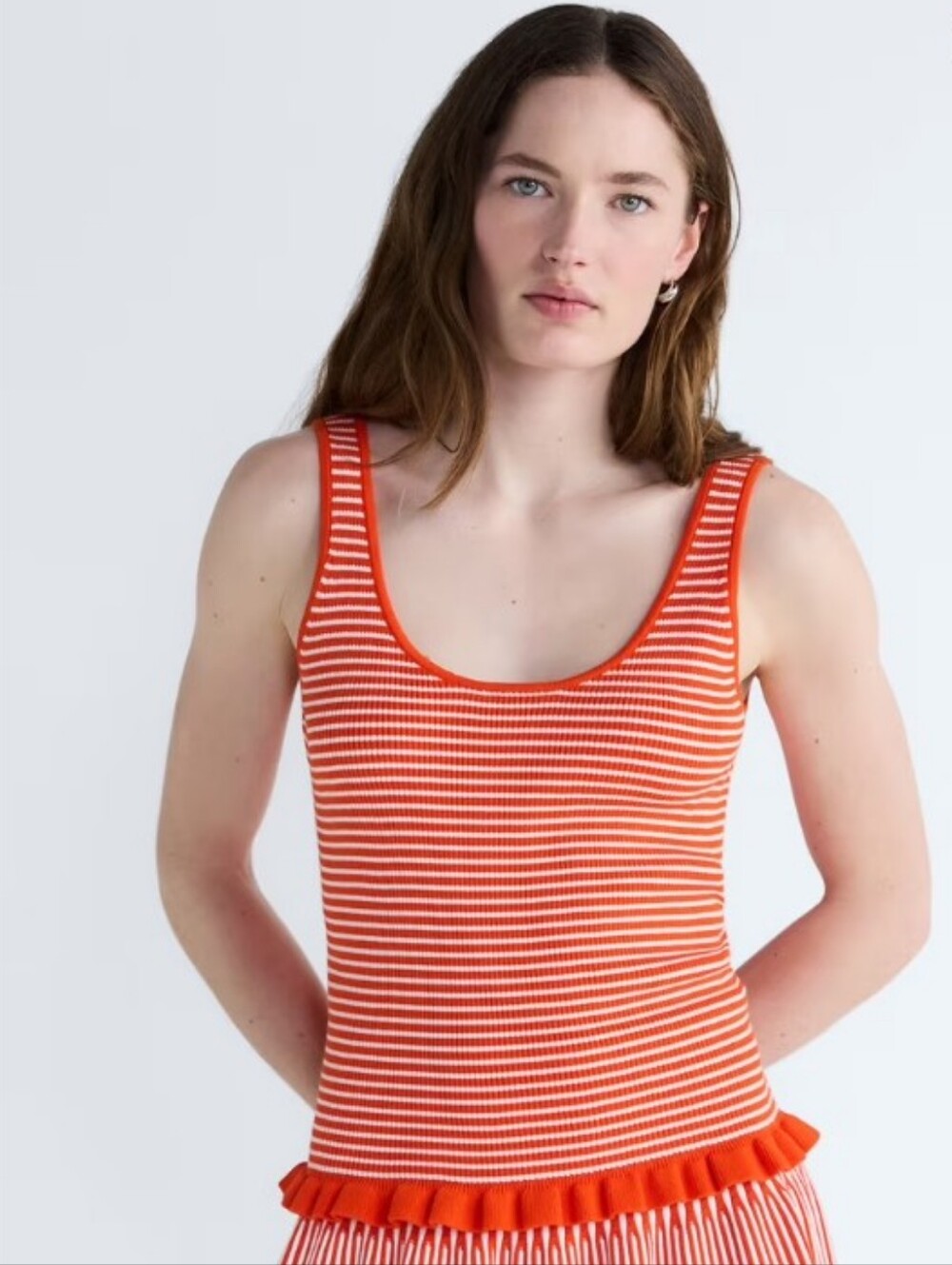 Free Assembly Striped Knit Tank Top Size:L NWT